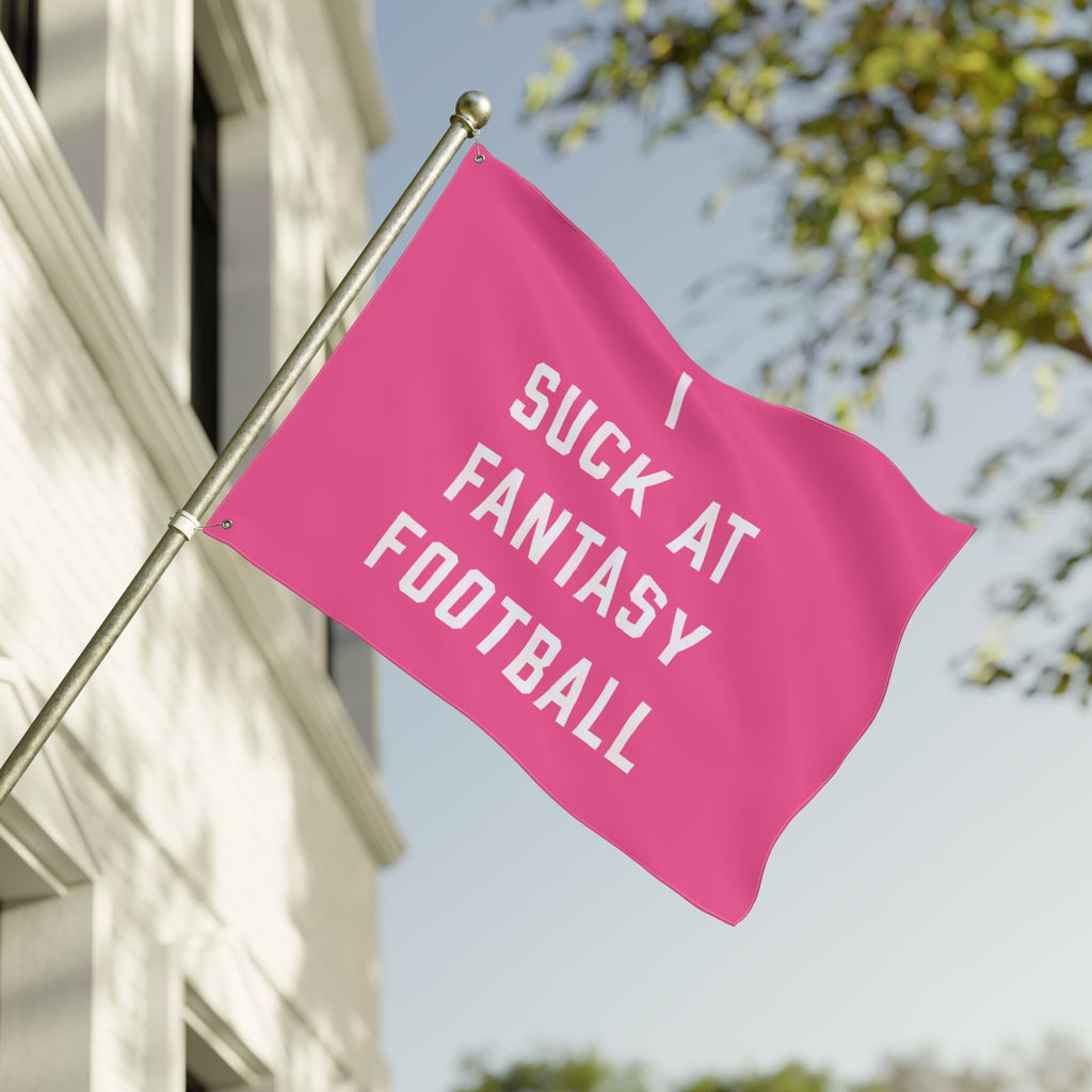 I Suck At Fantasy Football Double Sided Flag | Funny Fantasy Football Loser Flag