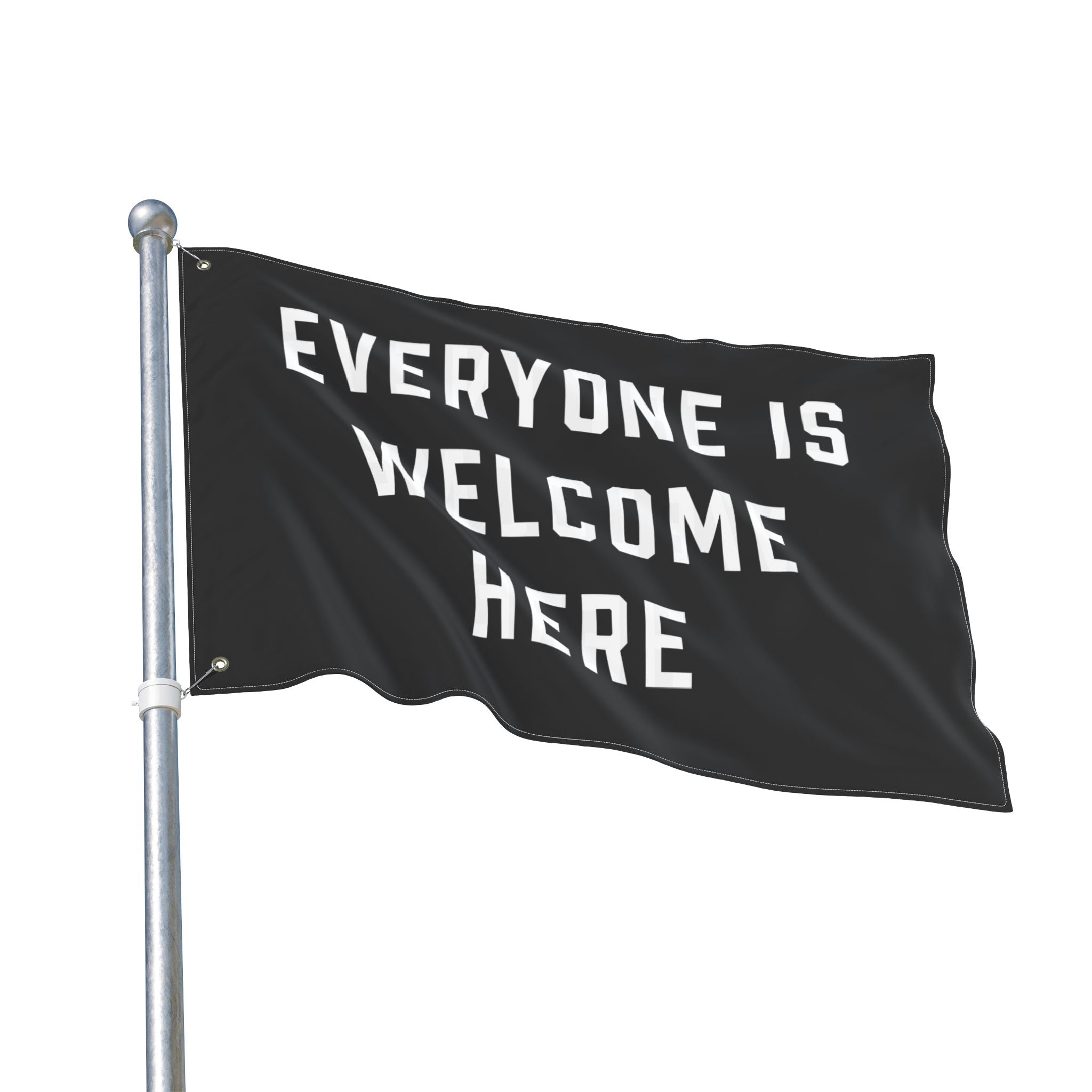 Everyone Is Welcome Here Flag