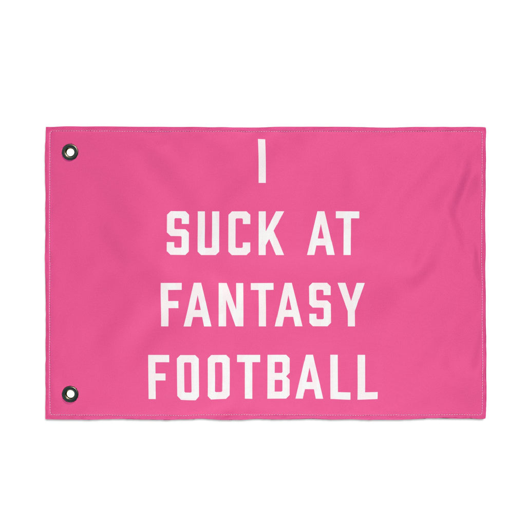 I Suck At Fantasy Football Double Sided Flag | Funny Fantasy Football Loser Flag